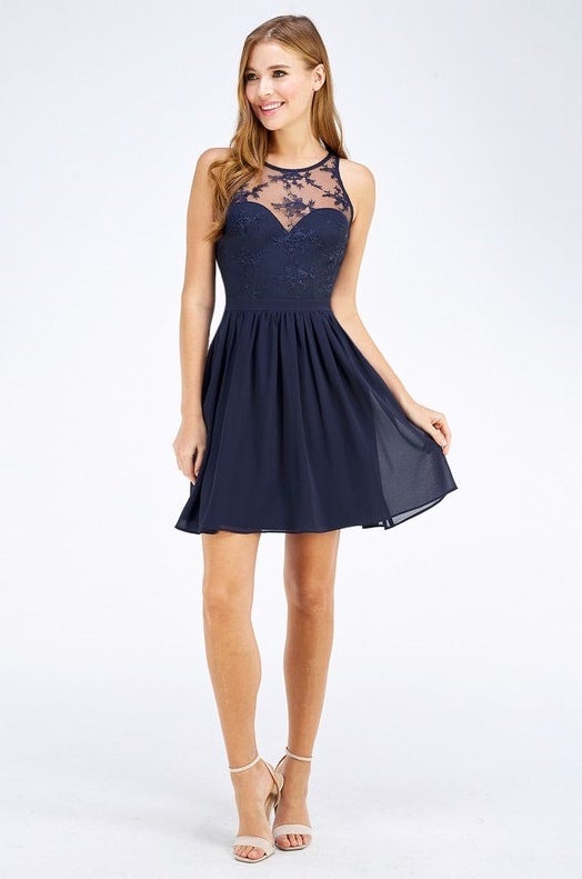 mj homecoming dress A-Line Knee Length Sequined Homecoming Dresses COCOMELODY CS0508, Fandango Pink